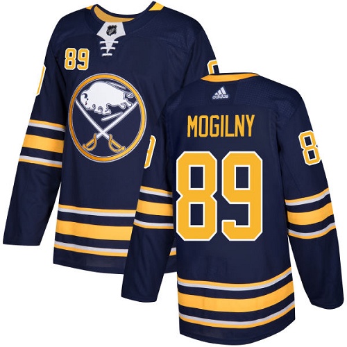 Men Adidas Buffalo Sabres #89 Alexander Mogilny Navy Blue Home Authentic Stitched NHL Jersey->buffalo sabres->NHL Jersey